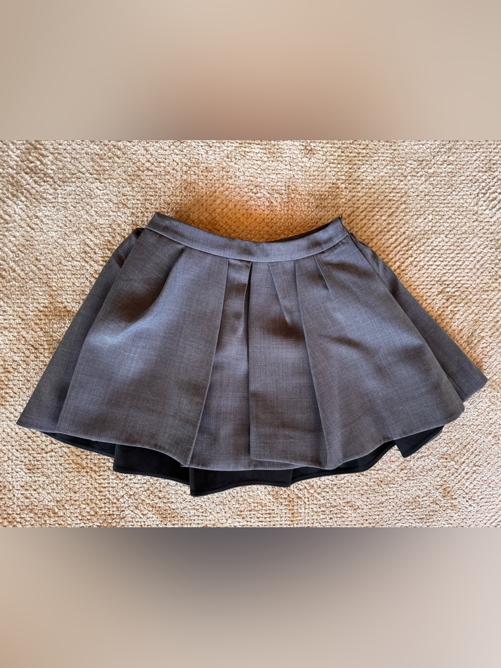 Shushu/Tong Grey Irregular Pleated Skirt & Spaghetti Strap Bralette Top - Picture 12 of 16